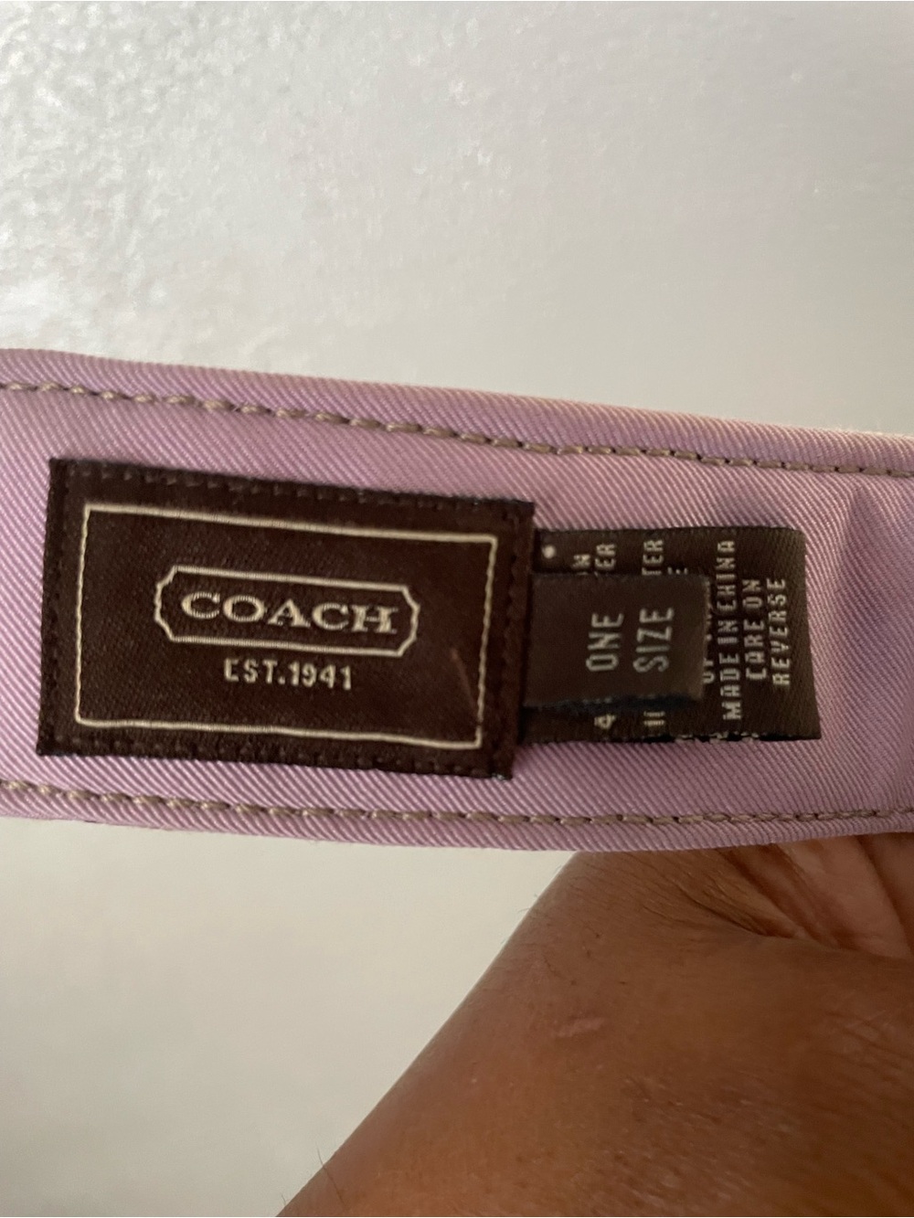 Coach Brown Signature Visor with Yellow Trim - Picture 5 of 5